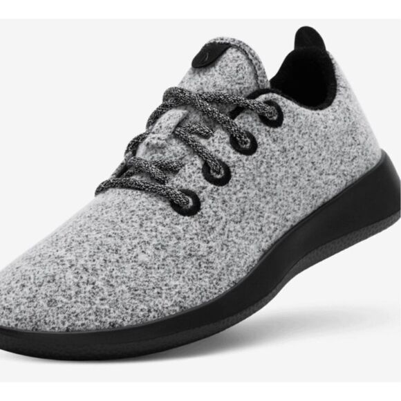 Allbirds Grey and Black wool running shoes size 8 - Picture 1 of 11